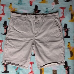 Joe's Jeans Light Gray Flat Front Shorts Size 34 With Pockets